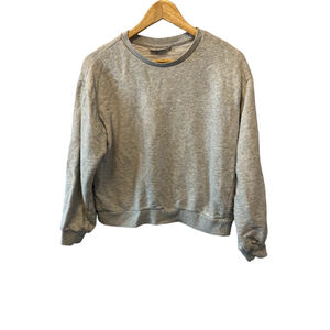 MINIMUM Grey Short Crew Neck Long Sleeve Casual Pullover Sweatshirt XS